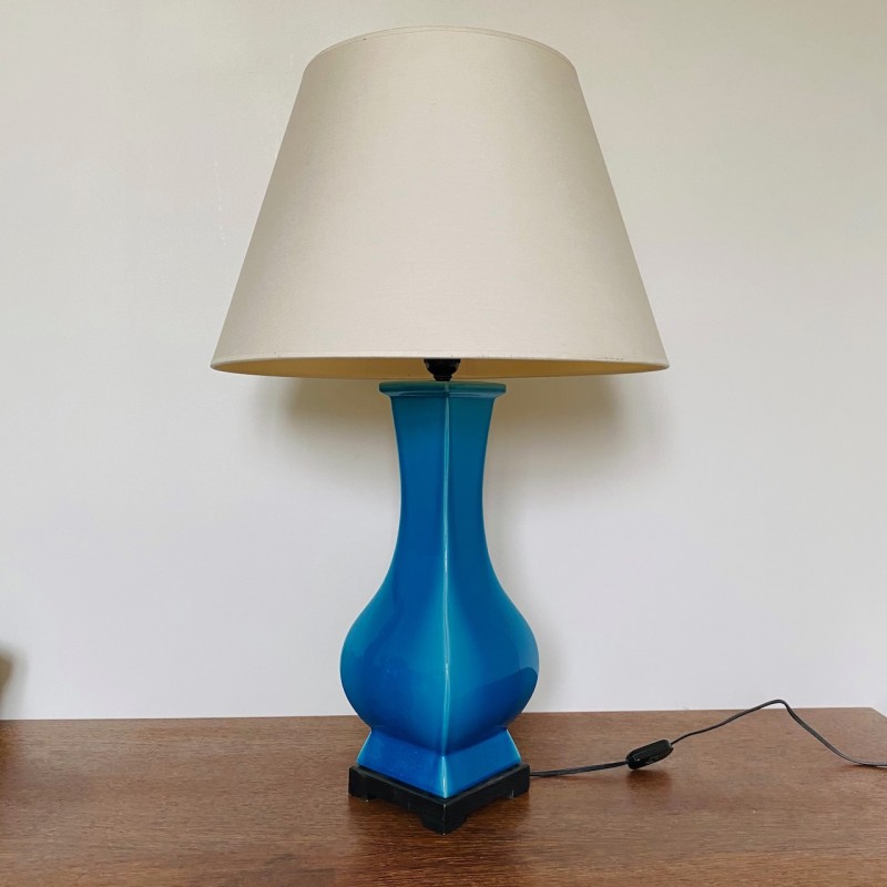 Blue Turquoise ceramic table lamp