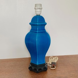 Blauw turkooise keramische tafellamp