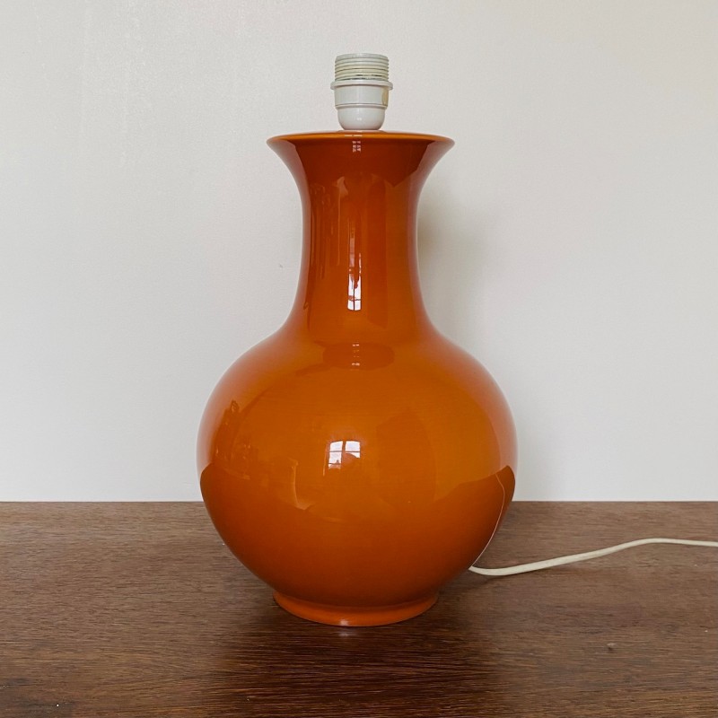 Vintage oranje keramische lamp