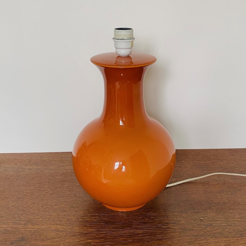 Vintage oranje keramische lamp