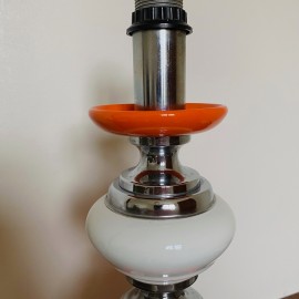 MCM oranje & chromen tafellamp