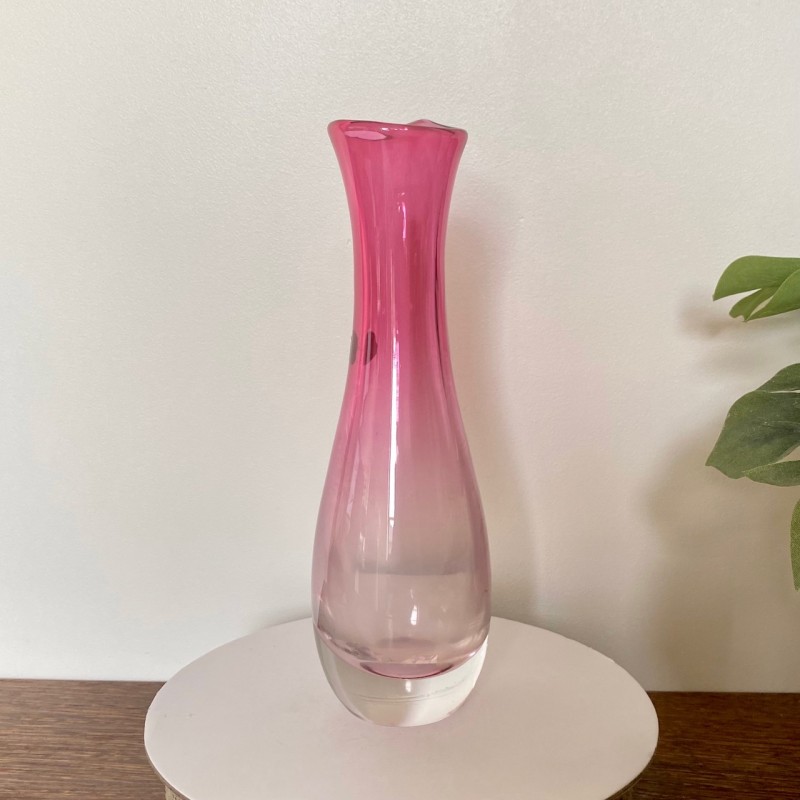 Small pink Val Saint Lambert vase