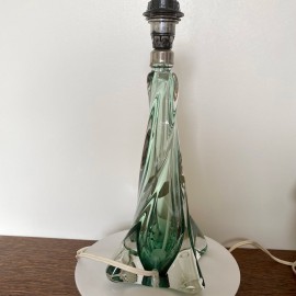 Donker groene Val Saint Lambert lamp