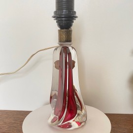 Red Val Saint Lambert lamp