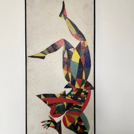 Kubistisch abstract kunstwek - Harlekijn - 1970's