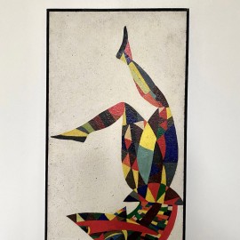 Kubistisch abstract kunstwek - Harlekijn - 1970's
