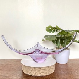 Murano schaal - organisch glas - Lila