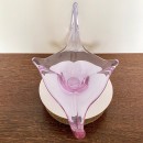 Murano - organic glass sculpture center bowl - Lilac