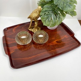 Vintage walnut Gerlinol serving tray