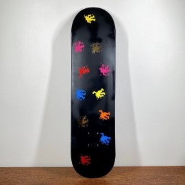 Pop Art Skateboard - Rose - stijl Keith Haring