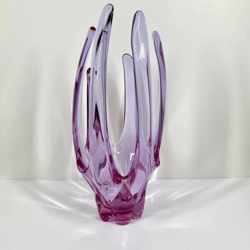 Seguso Murano vase - pink/violet
