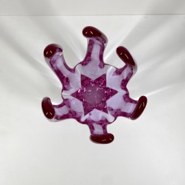 Seguso Murano vase - pink/violet