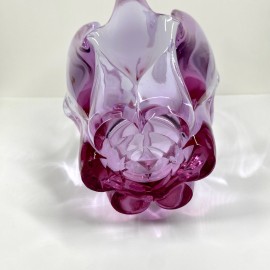 Seguso Murano vaas - roze & violet