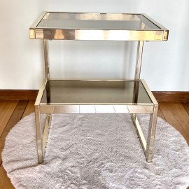 Belgochrom 'G' gold plated side table