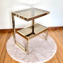 Belgochrom 'G' gold plated side table