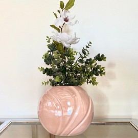 Art Deco revival pink vase - 1980's