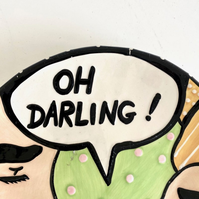 'Oh Darling' Pop Art plate