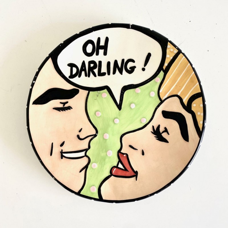 'Oh Darling' Pop Art plate