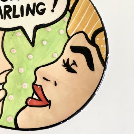 'Oh Darling' Pop Art bord