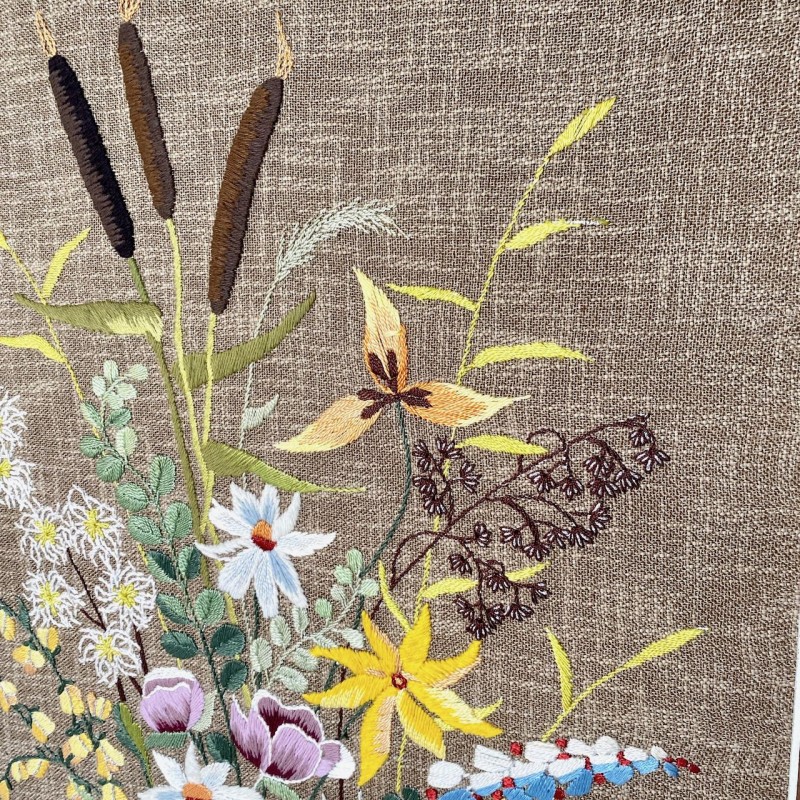 MCM groot borduurwerk - Wild bloemen boeket
