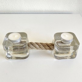 Kaarsenhouder - Nautisch - Glas & touw