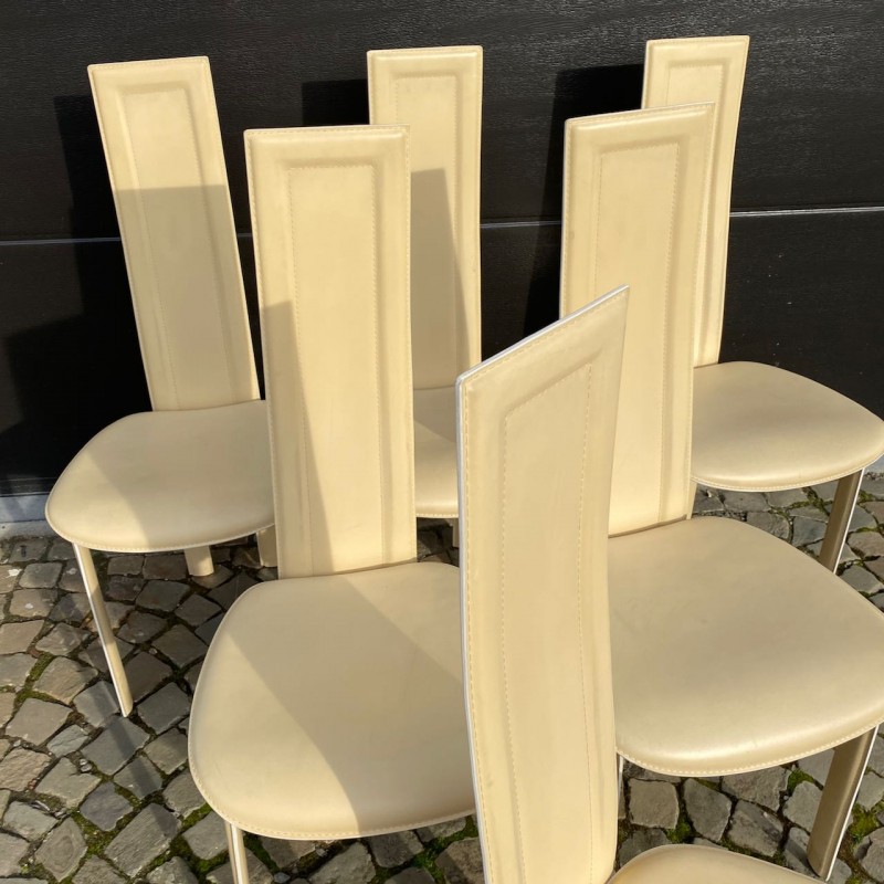 Set van 6 Quia stoelen- Elana B model - Italië jaren 90