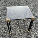 Small square black tubular side table