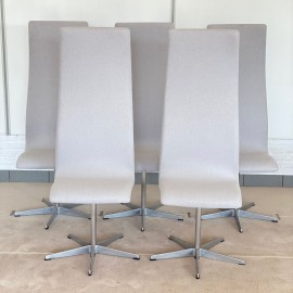 Set of 6 Oxford chairs by Arne Jacobson for Fritz Hansen