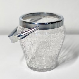Vintage ijsemmer in craquelé glas