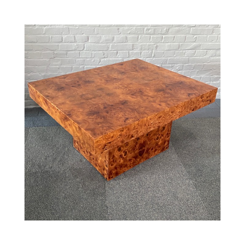 Roche Bobois burl wood coffee table 1980's