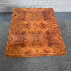 Roche Bobois burl wood coffee table 1980's