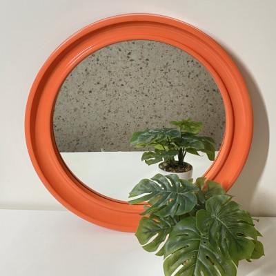 Carrara & Matta orange mirror - Model America Brevatto - 1970's