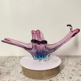 Pink & blue Murano center piece - Sommerso - 1970's