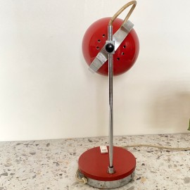 Red eye ball desk lamp - Space Age 1960's