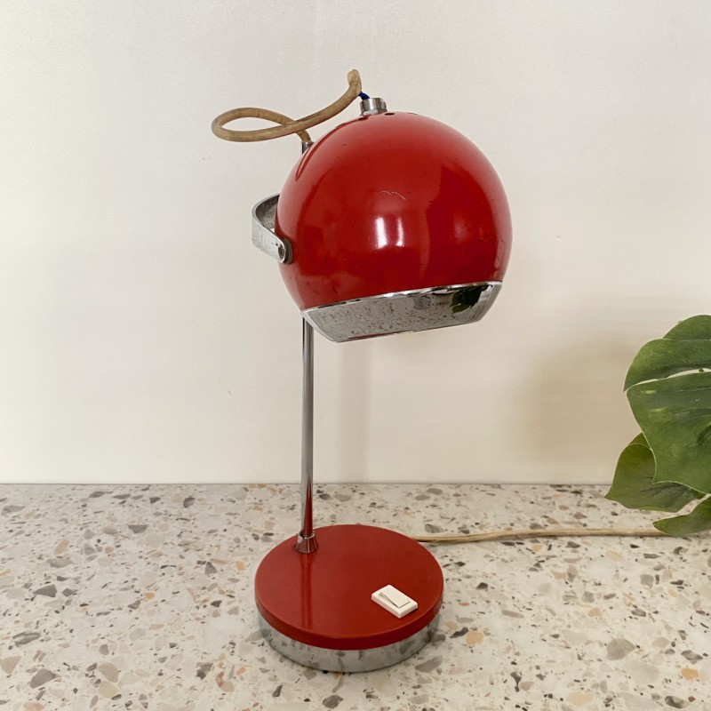 Red eye ball desk lamp - Space Age 1960's