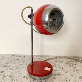 Rode eye ball bureau lamp - Space Age Jaren 60 -