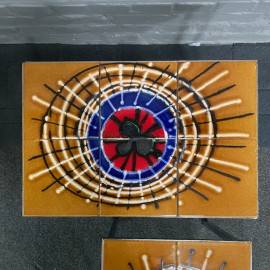 "Starburst" tile nesting table - Attributed to Adri Belarti