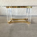 Alessandro Albrizzi dining table - Lucite & brass - 1970's