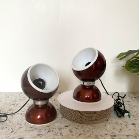 Pair Goffredo Reggiani magnetic eyeball lamps - Space Age - 1960's