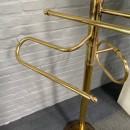 Vintage brass & messing towel stand - 1980's