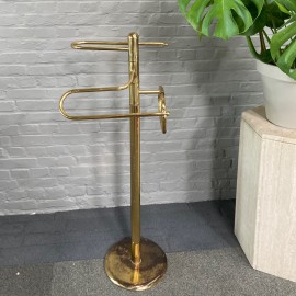 Vintage brass & messing towel stand - 1980's