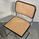 Set of 2 black Cesca "S32" Marcel Breuer chairs - Italy 1980's
