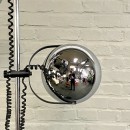 Goffredo Reggiani stijl chroom eyeball vloerlamp - Space Age jaren 60