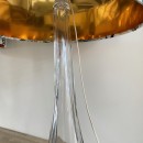 Pair large clear crystal Val Saint Lambert table lamps - Belgium 1950's