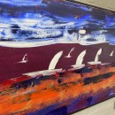 Abstract painting by Cordan - acryl on canvas - sailboats - pre 2010