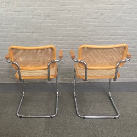 Pair Cesca "S64" Marcel Breuer chairs - Italy 1980's