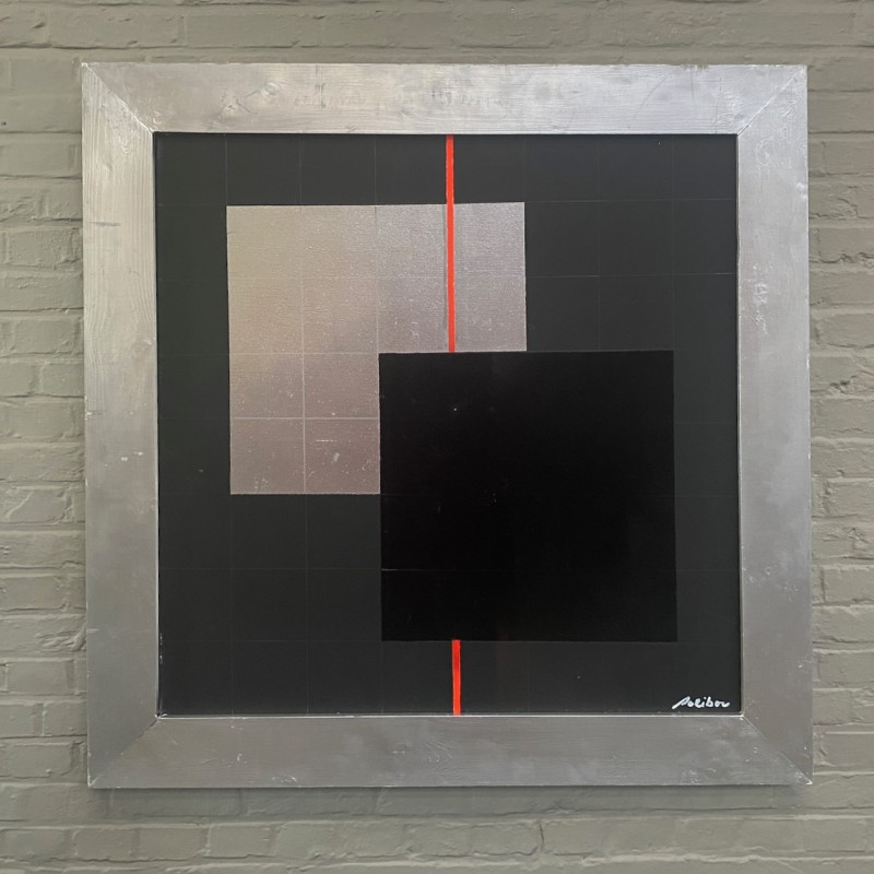 Kunstwerk van  Paul Ibou "Quadri Structure" - gedateerd 2019