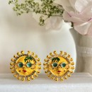Vintage Lunch at the Ritz Butterscotch Sunday clip earrings - 2000's