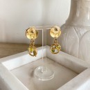 Vintage Lunch at the Ritz daffodil pin earrings - 2000's