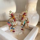 Vintage Lunch at the Ritz Patriotic Americana Fireworks clip earrings - 2000's